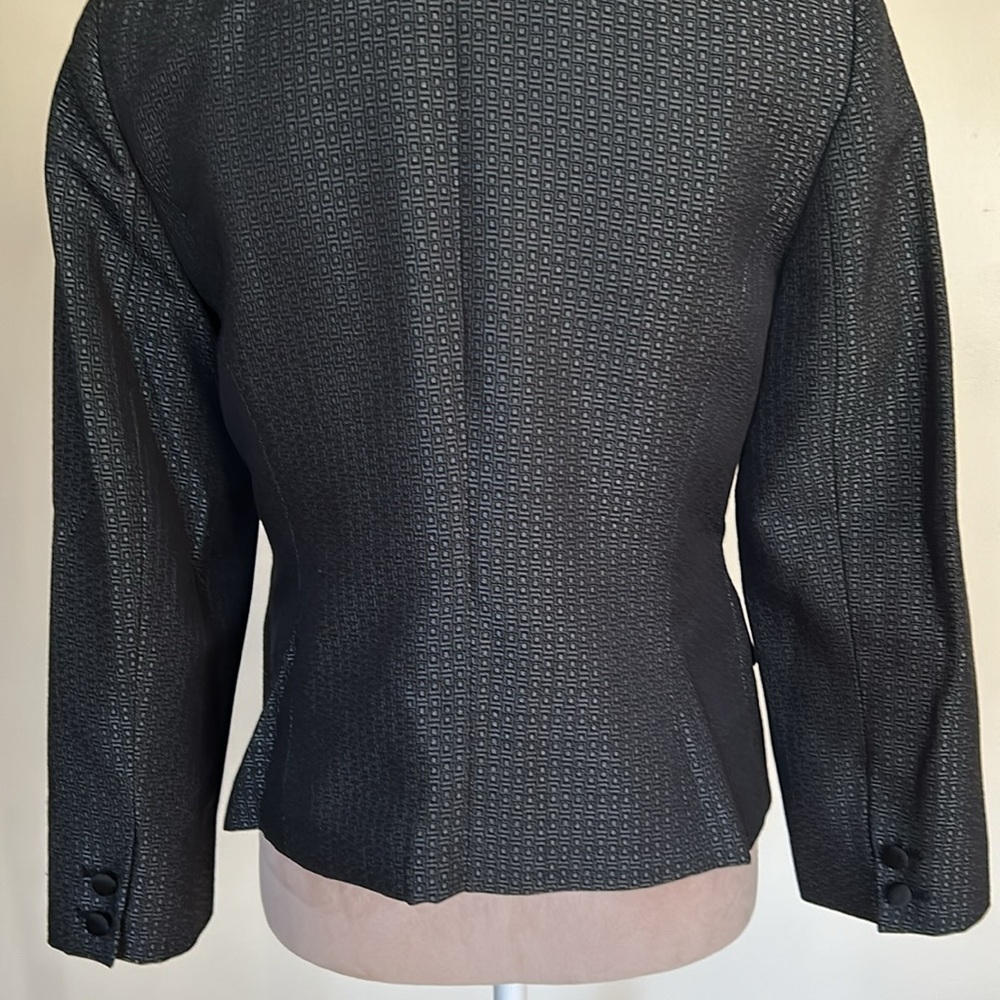 Black fitted patterned blazer - Picture 5 of 6